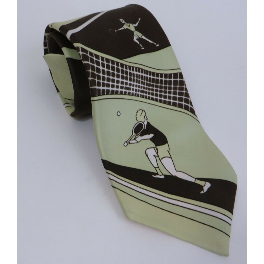 Art Nouveau Ponte Vecchio Tennis Players Neck Tie Dominique France 61"
